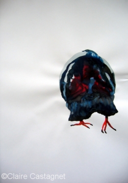 Watercolor pigeon 103